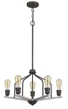 CAL Lighting FX-3716-5 - Corning Metal Chandelier (Edison Bulbs Not included)