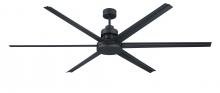 Craftmade MND72FB6 - 72" Mondo Indoor/Outdoor (Damp) in Flat Black w/ Flat Black Blades