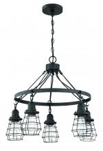 Craftmade 50625-FB - Thatcher 5 Light Chandelier in Flat Black