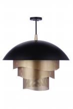 Craftmade P1011FBMG-LED - 31.25" Diameter Sculptural Statement Dome Pendant with Perforated Metal Shades