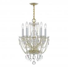 Crystorama 1129-PB-CL-SAQ - Traditional Crystal 5 Light Spectra Crystal Polished Brass Mini Chandelier