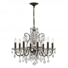 Crystorama 3028-EB-CL-S - Butler 8 Light Swarovski Strass Crystal English Bronze Chandelier