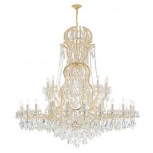 Crystorama 4460-GD-CL-S - Maria Theresa 37 Light Swarovski Strass Crystal Gold Chandelier