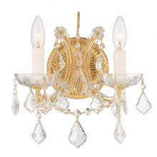 Crystorama 4472-GD-CL-SAQ - Maria Theresa 2 Light Spectra Crystal Gold Sconce