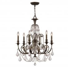 Crystorama 5116-EB-CL-SAQ - Regis 6 Light Spectra Crystal English Bronze Chandelier