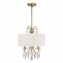 Crystorama 6623-VG-CL-SAQ - Othello 3 Light Spectra Crystal Vibrant Gold Mini Chandelier