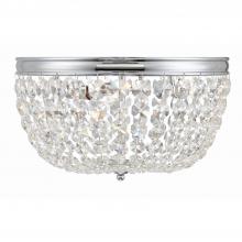 Crystorama NOL-314-CH-CL-MWP - Nola 3 Light Polished Chrome Flush Mount