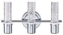 Westinghouse 6311900 - 22W 3 Light LED Wall Fixture Chrome Finish Bubble Glass