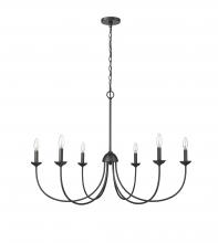 Millennium 12406-MB - Huxley 6-Light Chandelier Ceiling Light Matte Black