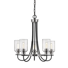 Millennium 3505-MB/BN - Clifton 5-Light Chandelier Ceiling Light Matte Black/Brushed Nickel