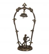 Meyda White 10243 - 19" High Cherub With Violin Mini Lamp