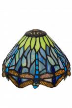 Meyda White 10524 - 7" Wide Tiffany Hanginghead Dragonfly Shade