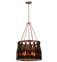 Meyda White 114513 - 19"W Tuscan Vineyard Estate 16 Wine Bottle Chandelier