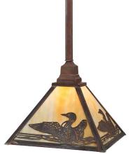 Meyda White 115196 - 12"Sq Loon Pendant