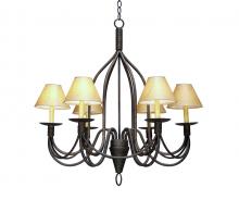 Meyda White 115263 - 32" Wide Bell 6 Light Chandelier