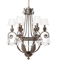 Meyda White 115984 - 26" Wide Antonia 6 Light Chandelier