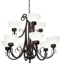 Meyda White 116424 - 36" Wide Mirasol 9 Light Chandelier