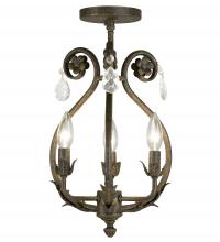 Meyda White 116704 - 12" Wide Antonia 3 Light Chandelier