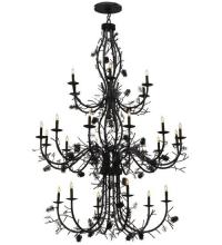 Meyda White 119768 - 60"W Pinecone 24 LT Chandelier