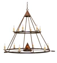 Meyda White 120282 - 60" Wide Desert Arrow Two Tier Chandelier