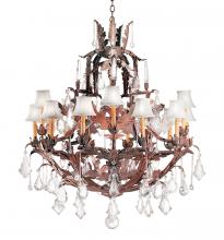 Meyda White 120330 - 36" Wide French Baroque 16 Light Chandelier