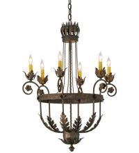 Meyda White 120411 - 26"W Antonia 6 LT Chandelier