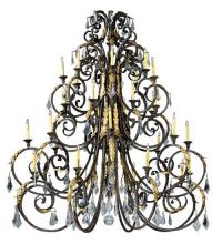 Meyda White 124019 - 72"W Serratina 32 LT Chandelier