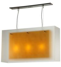 Meyda White 126510 - 48"L Quadrato Shadow Box Oblong Pendant