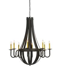 Meyda White 127509 - 42"W Barrel Stave Metallo 8 LT Chandelier