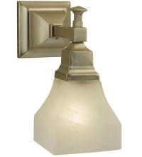 Meyda White 129074 - 5"W Bungalow White Alabaster Swirl Wall Sconce