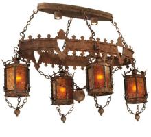 Meyda White 132229 - 58"L Valhalla 4 LT Oblong Chandelier