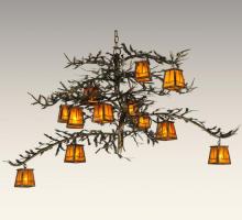 Meyda White 132277 - 54" Wide Pine Branch Valley View 12 Light Chandelier