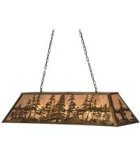 Meyda White 13254 - 48" Long Tall Pines Oblong Pendant