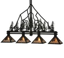 Meyda White 132767 - 60" Long Tall Pines 4 Light Island Pendant