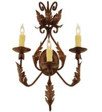 Meyda White 135057 - 16.5"W French Elegance 3 LT Wall Sconce