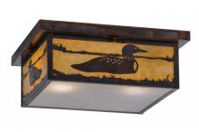 Meyda White 145224 - 14"Sq Hyde Park Loon Flushmount