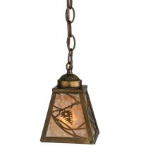 Meyda White 147452 - 5"Sq Whispering Pines Mini Pendant