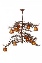 Meyda White 147616 - 48"W Pine Branch 12 LT Chandelier