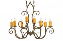 Meyda White 149185 - 36"L Clifton 8 LT Oblong Chandelier