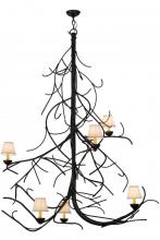 Meyda White 150694 - 50"W Winter Solstice Empire 6 LT Chandelier