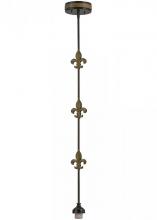 Meyda White 151520 - 5"W Fleur-de-lis Pendant Hardware