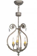 Meyda White 151743 - 12"W Antonia 3 LT Chandelier