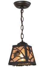 Meyda White 157564 - 6"Sq Spruce Pine Mini Pendant