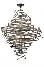 Meyda White 162308 - 36"W Cyclone 18 LT Chandelier