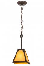 Meyda White 164511 - 7"Sq Dalton Pendant