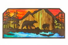 Meyda White 165049 - 45.5"L Bear at Lake Wall Art