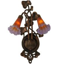 Meyda White 16637 - 11"W Amber/Purple Pond Lily 2 LT Wall Sconce