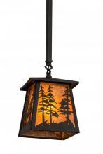 Meyda White 166497 - 7"Sq Tall Pines Pendant