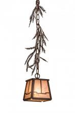 Meyda White 172854 - 5.5"Sq Pine Branch Valley View Mini Pendant