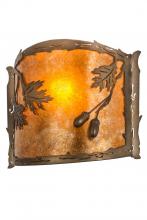 Meyda White 184030 - 12"W Oak Leaf & Acorn Wall Sconce